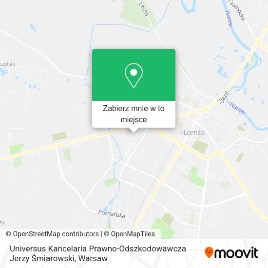 Mapa Universus Kancelaria Prawno-Odszkodowawcza Jerzy Śmiarowski