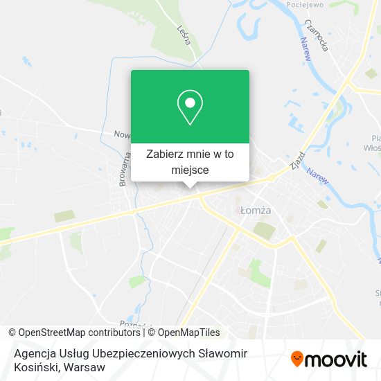 Mapa Agencja Usług Ubezpieczeniowych Sławomir Kosiński