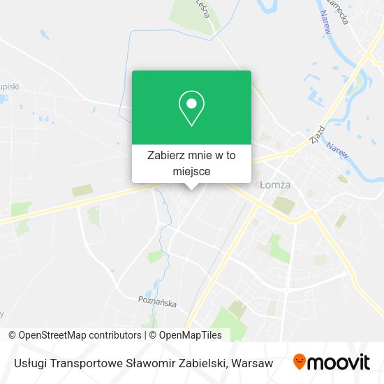 Mapa Usługi Transportowe Sławomir Zabielski