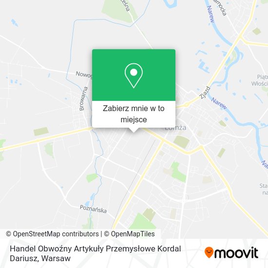 Mapa Handel Obwoźny Artykuły Przemysłowe Kordal Dariusz