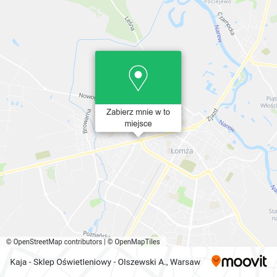 Mapa Kaja - Sklep Oświetleniowy - Olszewski A.