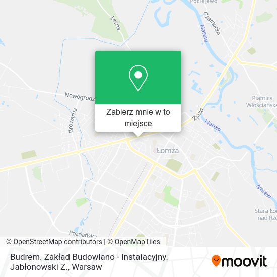 Mapa Budrem. Zakład Budowlano - Instalacyjny. Jabłonowski Z.