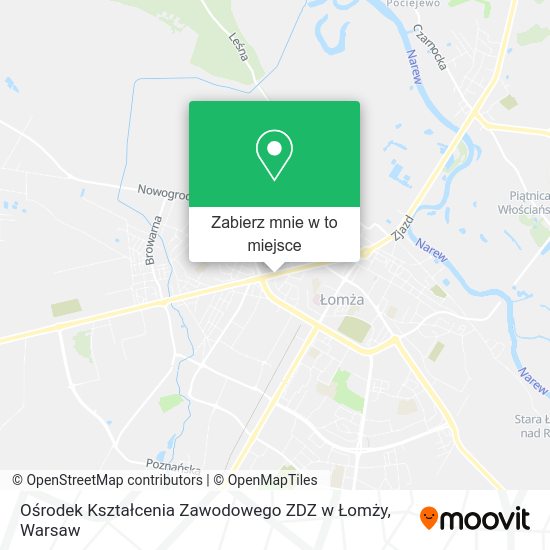 Mapa Ośrodek Kształcenia Zawodowego ZDZ w Łomży