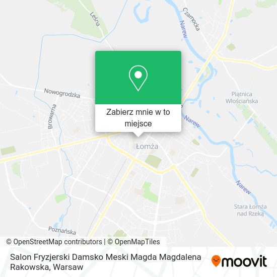 Mapa Salon Fryzjerski Damsko Meski Magda Magdalena Rakowska