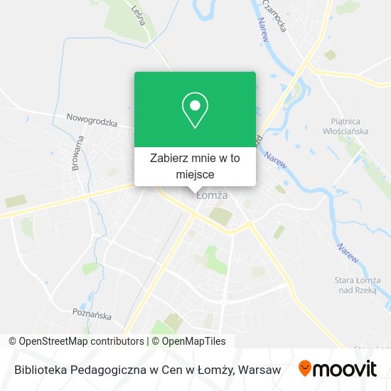 Mapa Biblioteka Pedagogiczna w Cen w Łomży