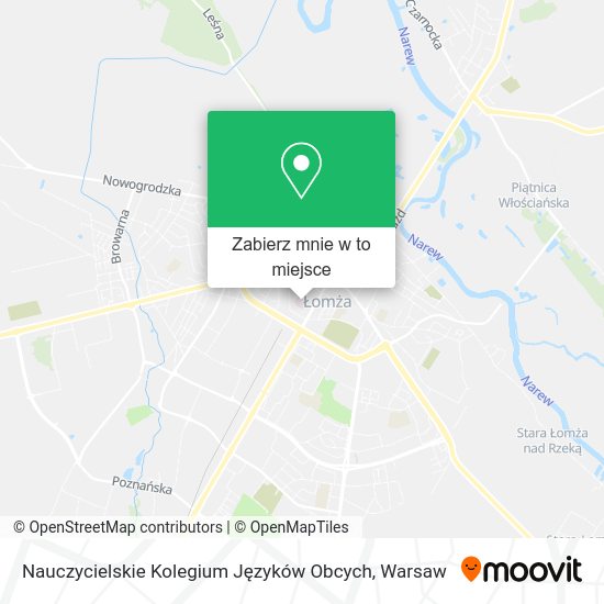 Mapa Nauczycielskie Kolegium Języków Obcych