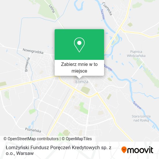 Mapa Łomżyński Fundusz Poręczeń Kredytowych sp. z o.o.