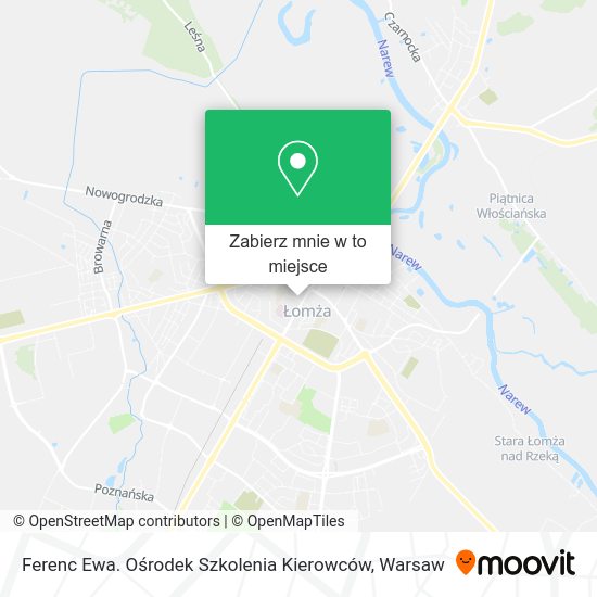 Mapa Ferenc Ewa. Ośrodek Szkolenia Kierowców