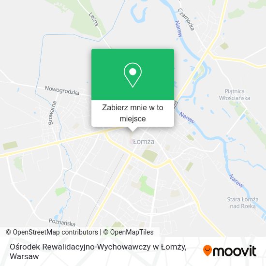 Mapa Ośrodek Rewalidacyjno-Wychowawczy w Łomży