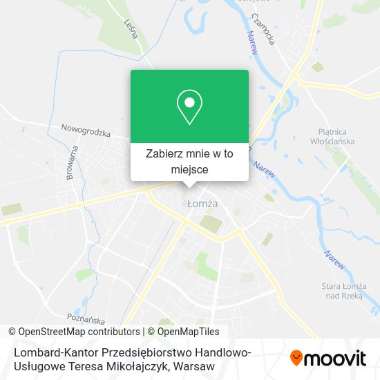 Mapa Lombard-Kantor Przedsiębiorstwo Handlowo-Usługowe Teresa Mikołajczyk