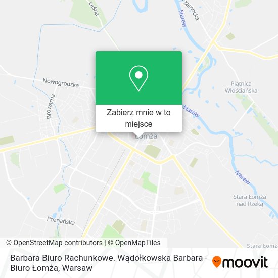 Mapa Barbara Biuro Rachunkowe. Wądołkowska Barbara - Biuro Łomża