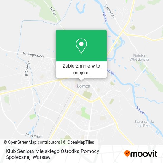 Mapa Klub Seniora Miejskiego Ośrodka Pomocy Społecznej