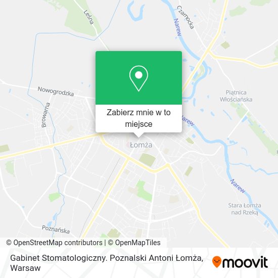 Mapa Gabinet Stomatologiczny. Poznalski Antoni Łomża