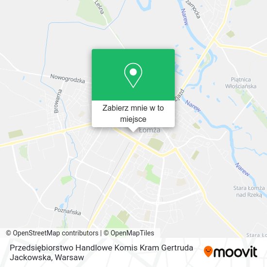 Mapa Przedsiębiorstwo Handlowe Komis Kram Gertruda Jackowska