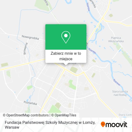 Mapa Fundacja Państwowej Szkoły Muzycznej w Łomży