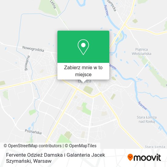 Mapa Fervente Odzież Damska i Galanteria Jacek Szymański