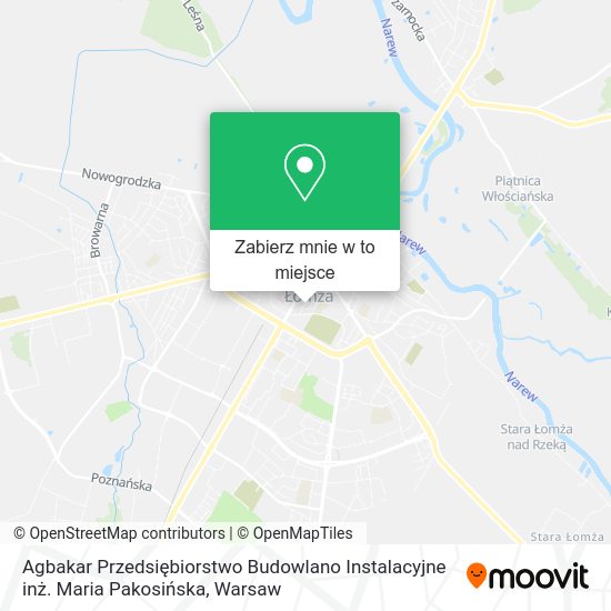 Mapa Agbakar Przedsiębiorstwo Budowlano Instalacyjne inż. Maria Pakosińska