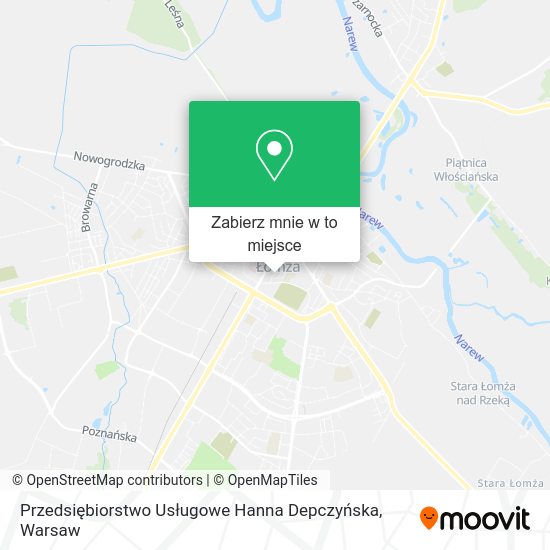 Mapa Przedsiębiorstwo Usługowe Hanna Depczyńska