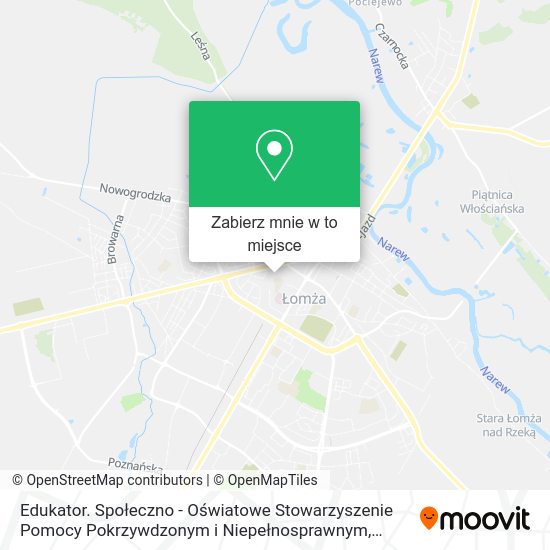 Mapa Edukator. Społeczno - Oświatowe Stowarzyszenie Pomocy Pokrzywdzonym i Niepełnosprawnym