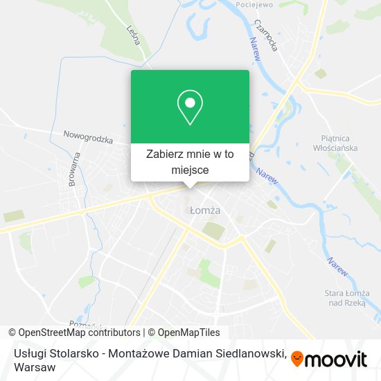 Mapa Usługi Stolarsko - Montażowe Damian Siedlanowski