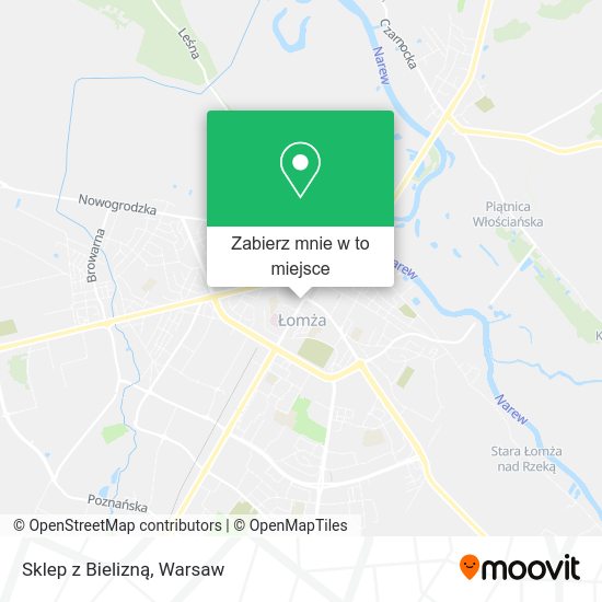 Mapa Sklep z Bielizną