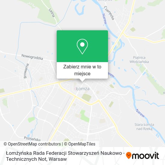 Mapa Łomżyńska Rada Federacji Stowarzyszeń Naukowo - Technicznych Not