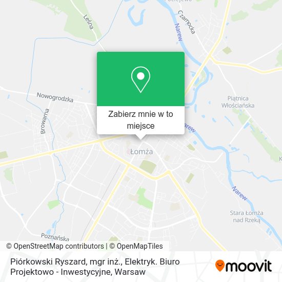 Mapa Piórkowski Ryszard, mgr inż., Elektryk. Biuro Projektowo - Inwestycyjne