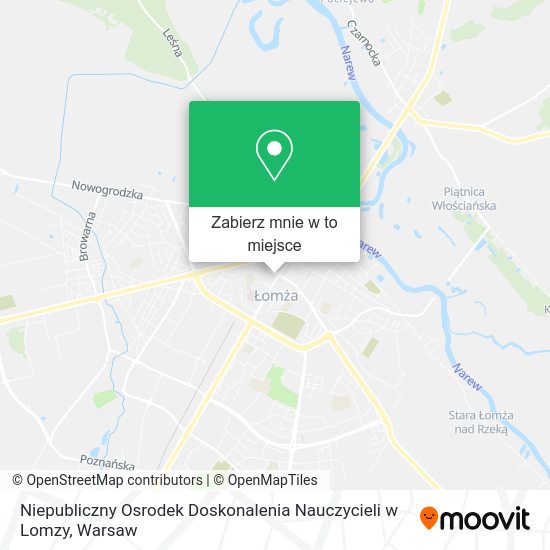 Mapa Niepubliczny Osrodek Doskonalenia Nauczycieli w Lomzy