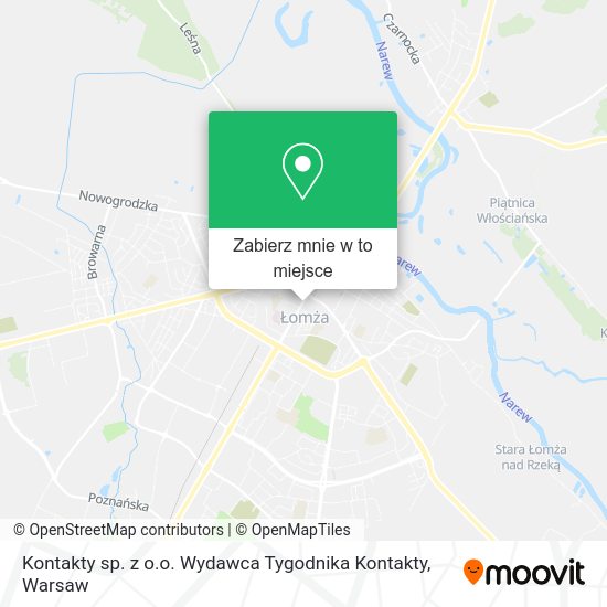 Mapa Kontakty sp. z o.o. Wydawca Tygodnika Kontakty