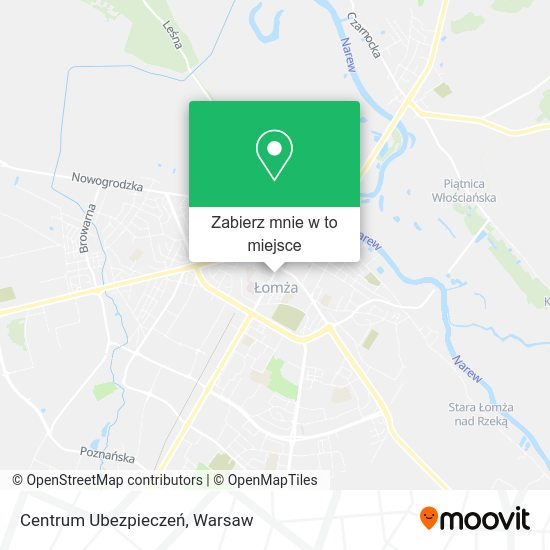 Mapa Centrum Ubezpieczeń