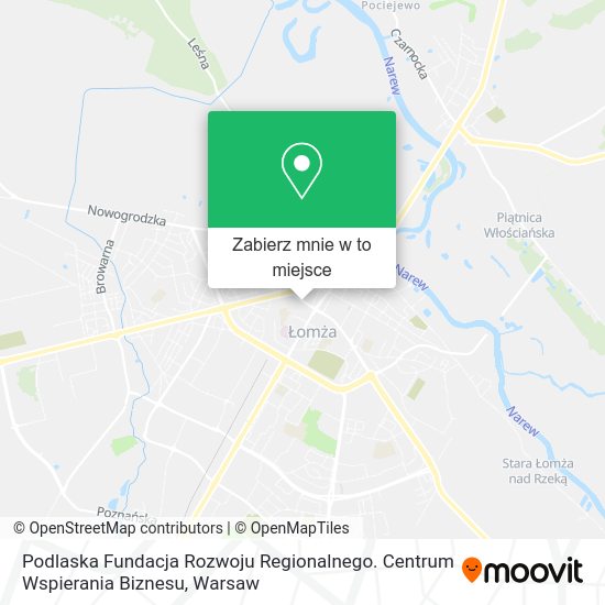 Mapa Podlaska Fundacja Rozwoju Regionalnego. Centrum Wspierania Biznesu