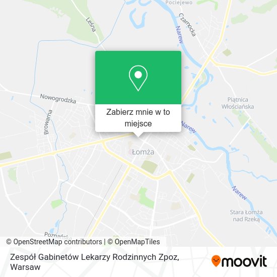 Mapa Zespół Gabinetów Lekarzy Rodzinnych Zpoz