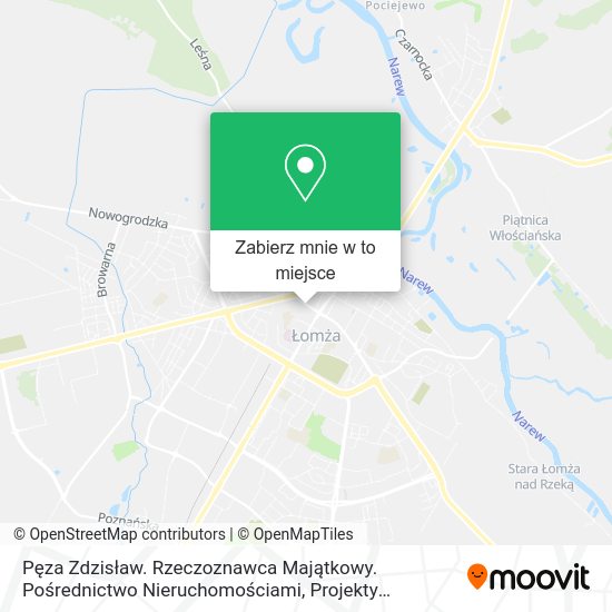 Mapa Pęza Zdzisław. Rzeczoznawca Majątkowy. Pośrednictwo Nieruchomościami, Projekty Budowlane