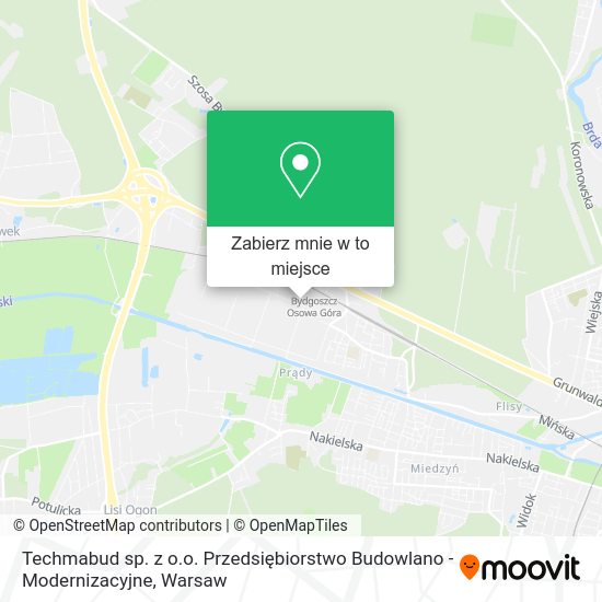 Mapa Techmabud sp. z o.o. Przedsiębiorstwo Budowlano - Modernizacyjne