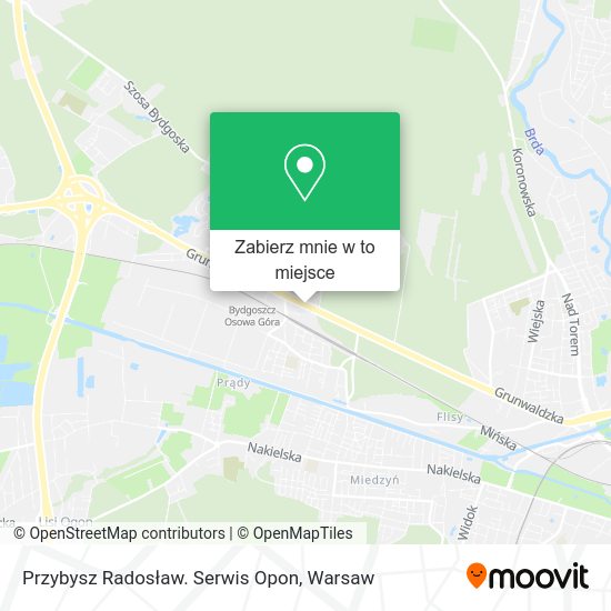 Mapa Przybysz Radosław. Serwis Opon