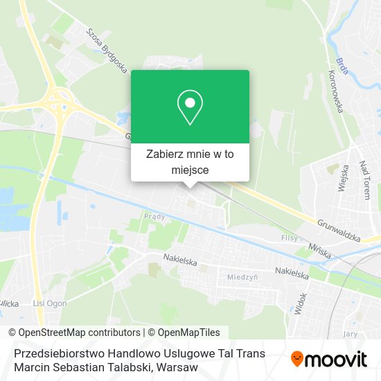 Mapa Przedsiebiorstwo Handlowo Uslugowe Tal Trans Marcin Sebastian Talabski