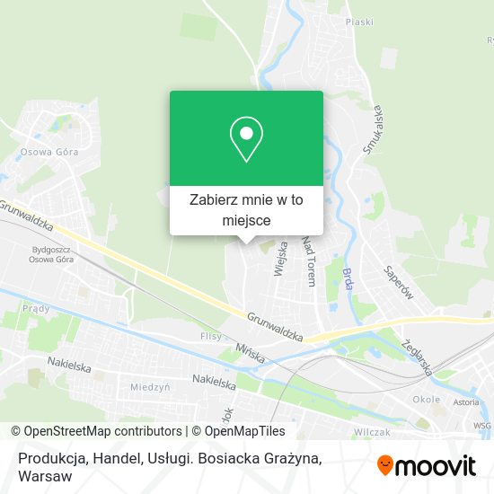 Mapa Produkcja, Handel, Usługi. Bosiacka Grażyna