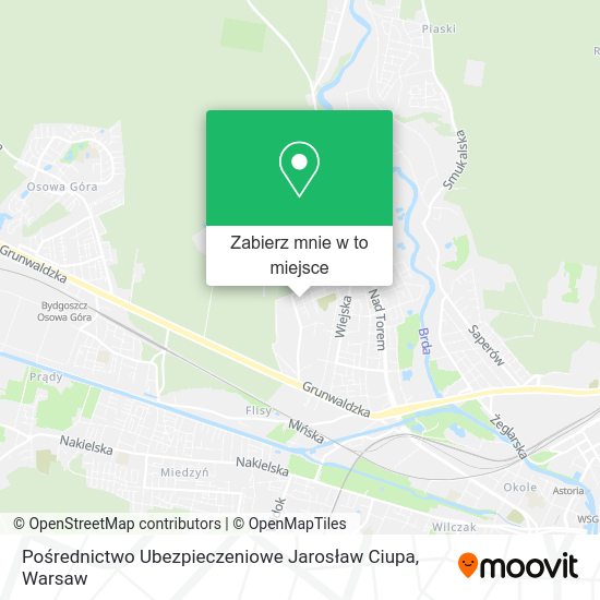 Mapa Pośrednictwo Ubezpieczeniowe Jarosław Ciupa