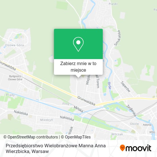 Mapa Przedsiębiorstwo Wielobranżowe Manna Anna Wierzbicka