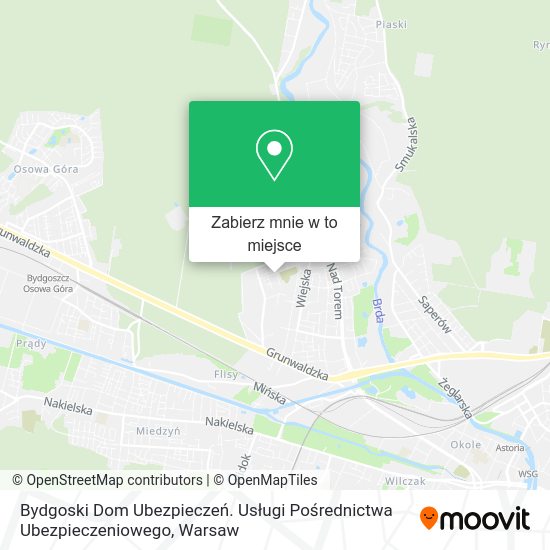 Mapa Bydgoski Dom Ubezpieczeń. Usługi Pośrednictwa Ubezpieczeniowego