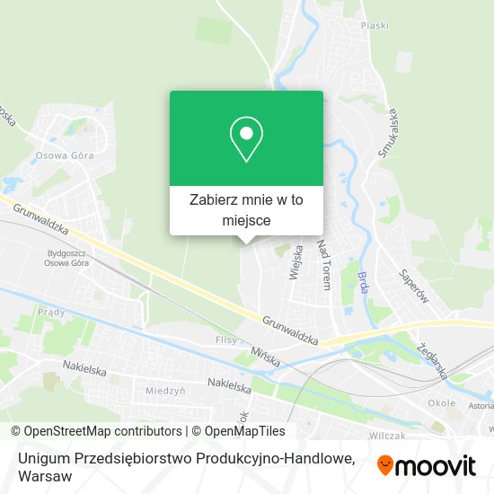 Mapa Unigum Przedsiębiorstwo Produkcyjno-Handlowe