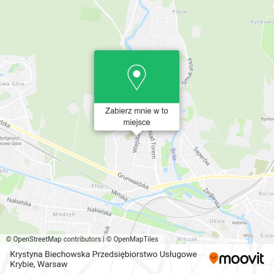 Mapa Krystyna Biechowska Przedsiębiorstwo Usługowe Krybie