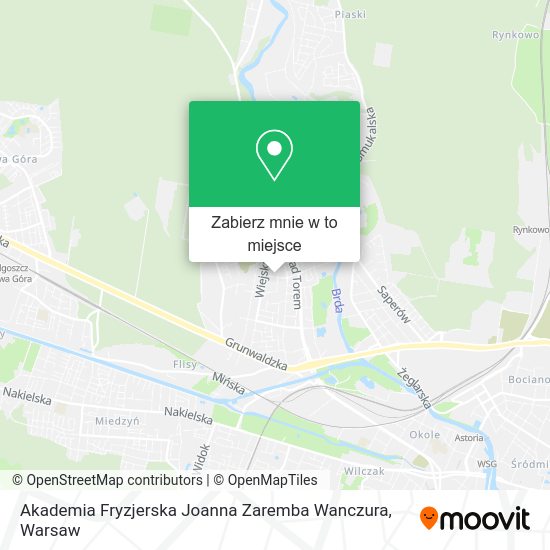 Mapa Akademia Fryzjerska Joanna Zaremba Wanczura