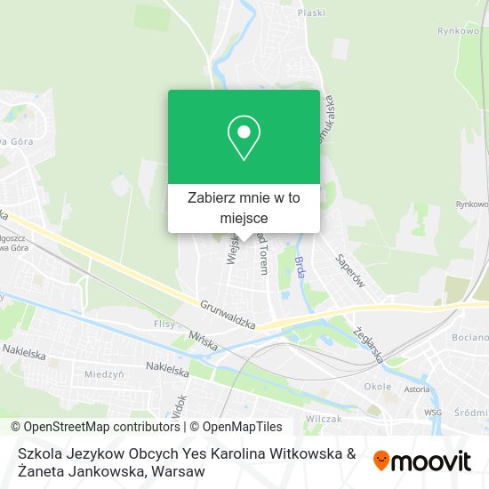 Mapa Szkola Jezykow Obcych Yes Karolina Witkowska & Żaneta Jankowska