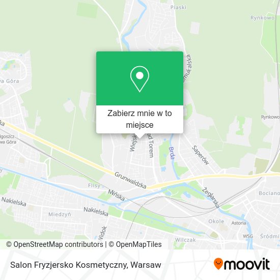 Mapa Salon Fryzjersko Kosmetyczny