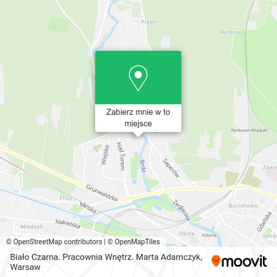 Mapa Biało Czarna. Pracownia Wnętrz. Marta Adamczyk