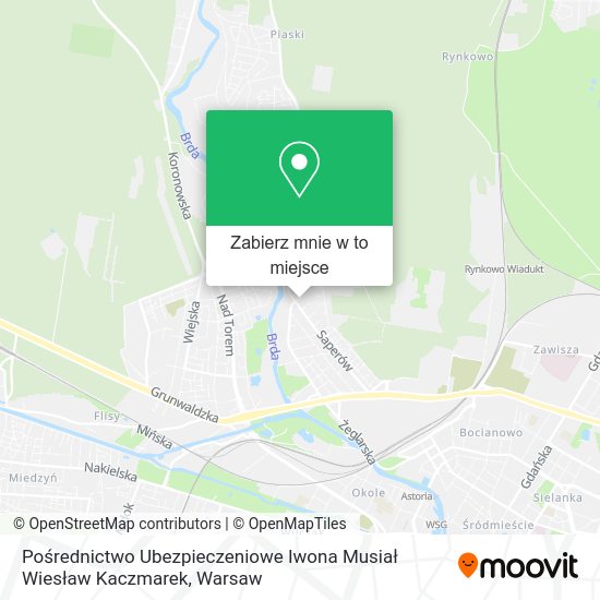 Mapa Pośrednictwo Ubezpieczeniowe Iwona Musiał Wiesław Kaczmarek