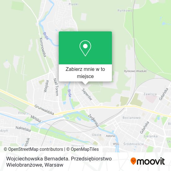 Mapa Wojciechowska Bernadeta. Przedsiębiorstwo Wielobranżowe