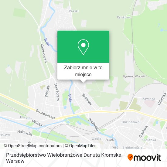 Mapa Przedsiębiorstwo Wielobranżowe Danuta Kłomska