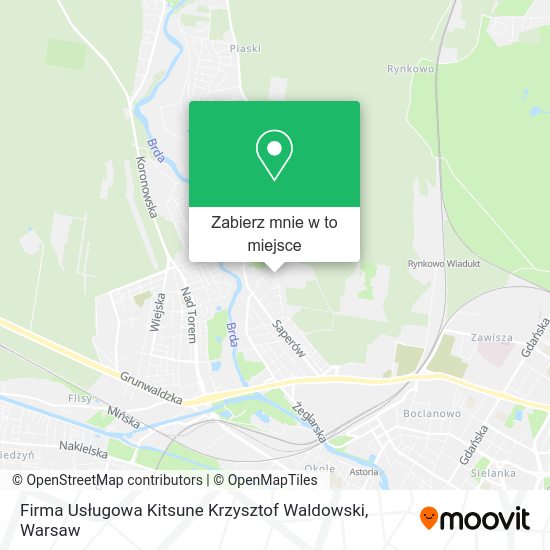 Mapa Firma Usługowa Kitsune Krzysztof Waldowski